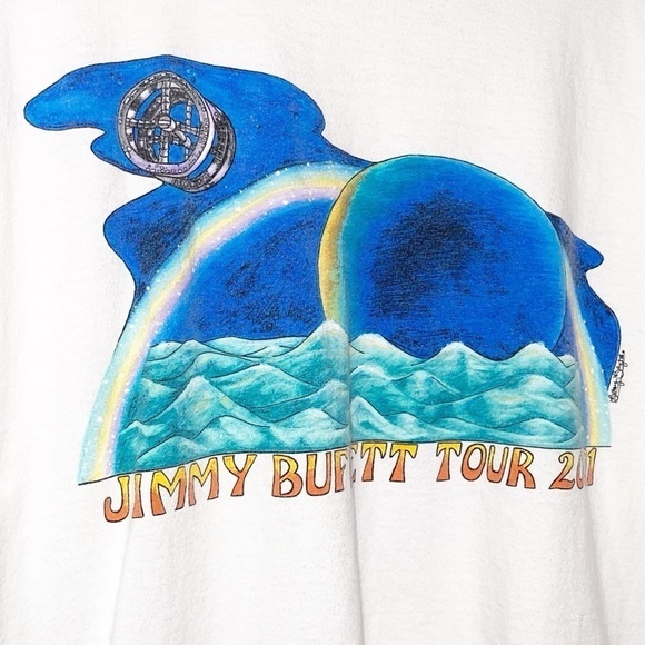 Vintage Jimmy Buffet Concert Tee Long Sleeve T Shirt 2001 Beach Odyssey - Picture 5 of 8